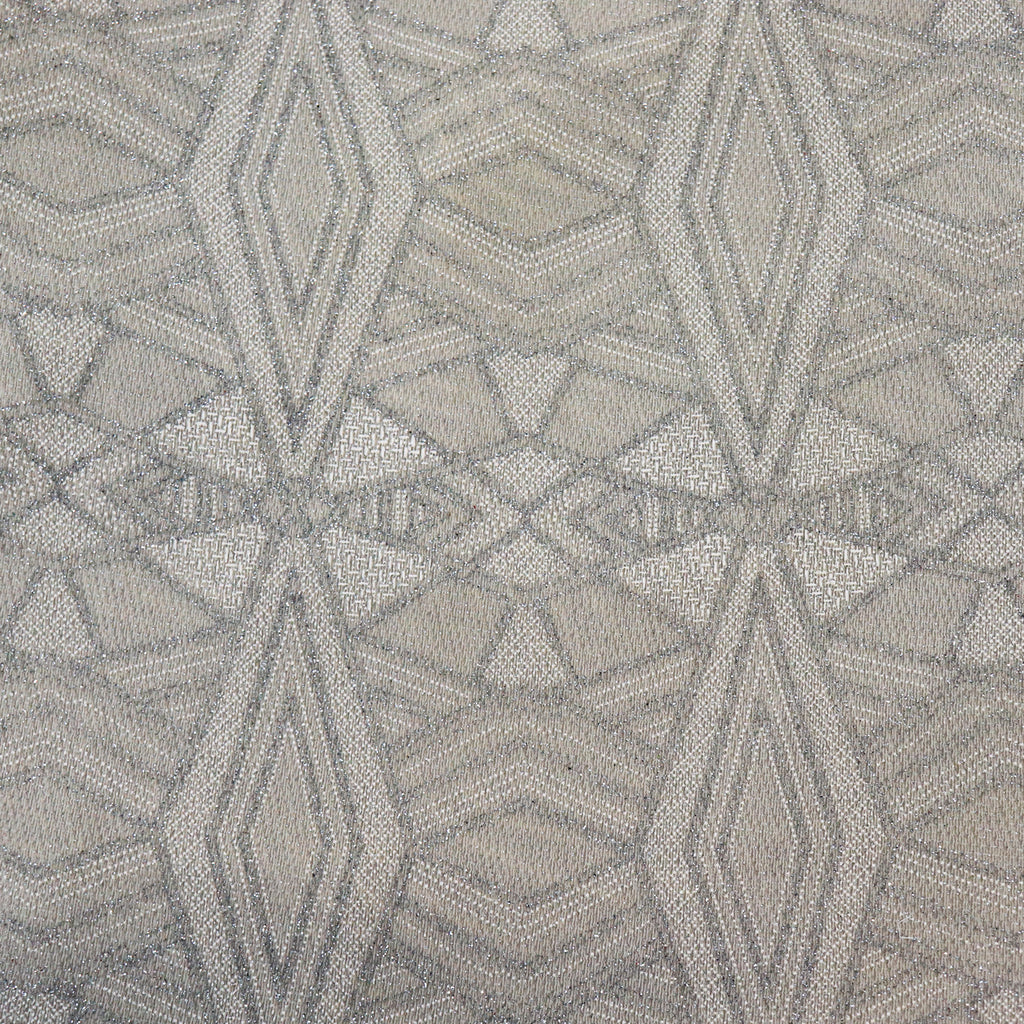 Silver Geometric Glitter Lurex