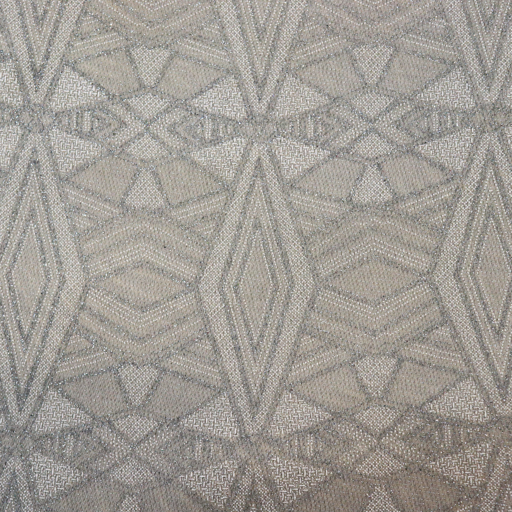 Silver Geometric Glitter Lurex