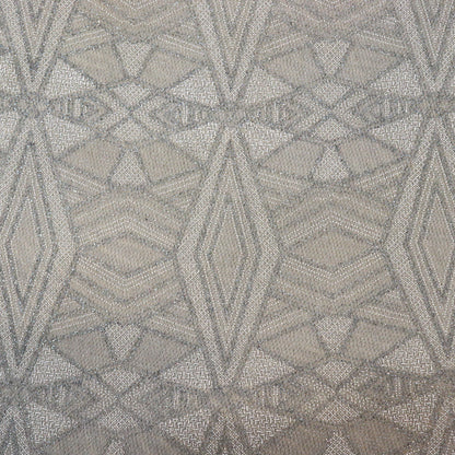 Silver Geometric Glitter Lurex