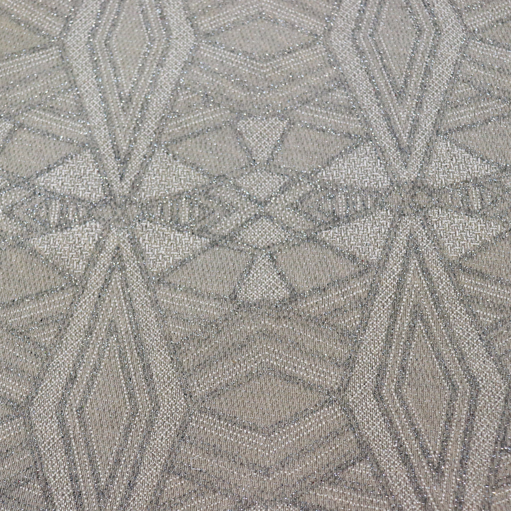 Silver Geometric Glitter Lurex