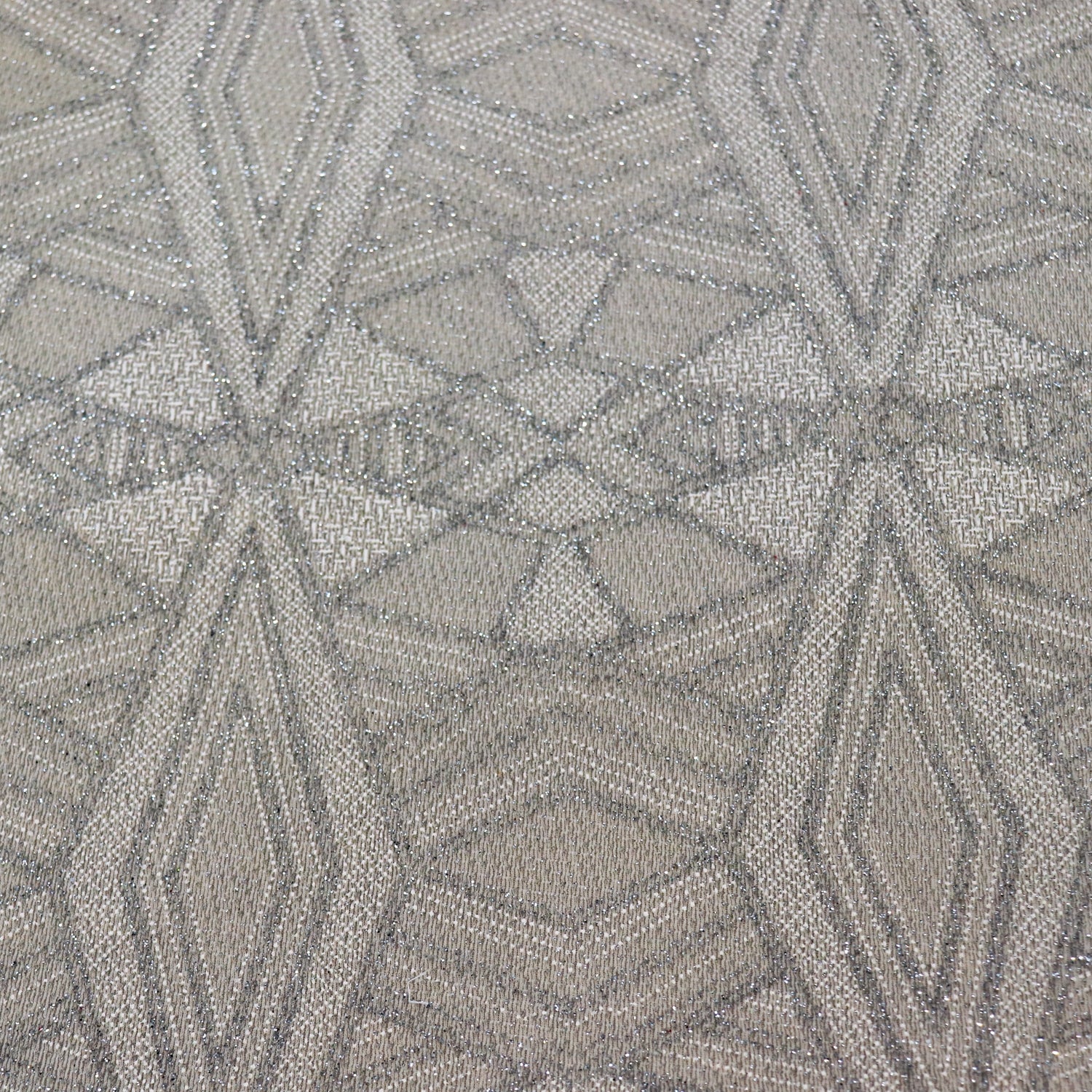 Silver Geometric Glitter Lurex