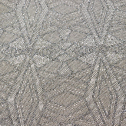 Silver Geometric Glitter Lurex