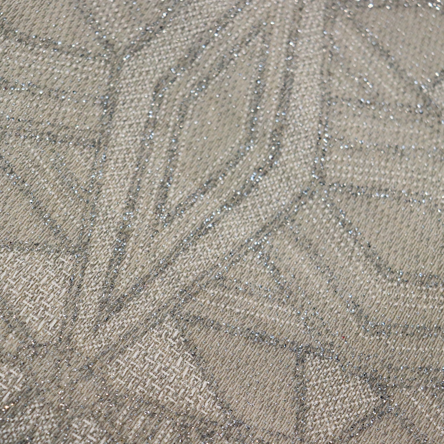 Silver Geometric Glitter Lurex