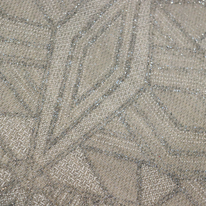Silver Geometric Glitter Lurex
