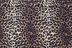 Brown Leopard Print Bubble Crepe Fabric