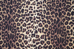 Brown Leopard Print Bubble Crepe Fabric
