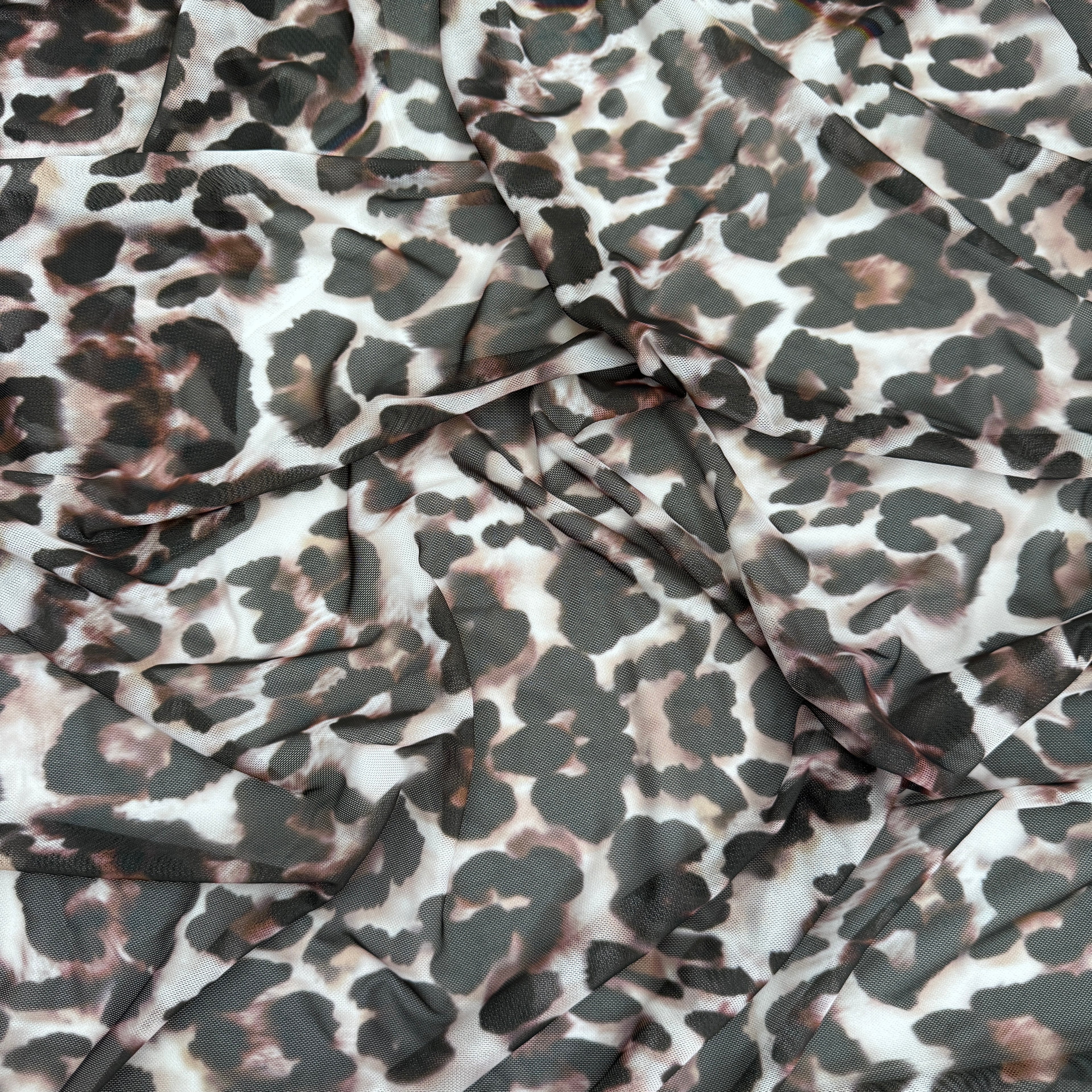 FS1270 Leopard Spots Print Jersey Stretch Power Mesh Fabric