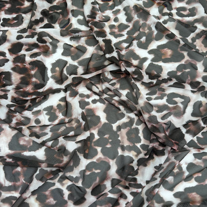 FS1270 Leopard Spots Print Jersey Stretch Power Mesh Fabric