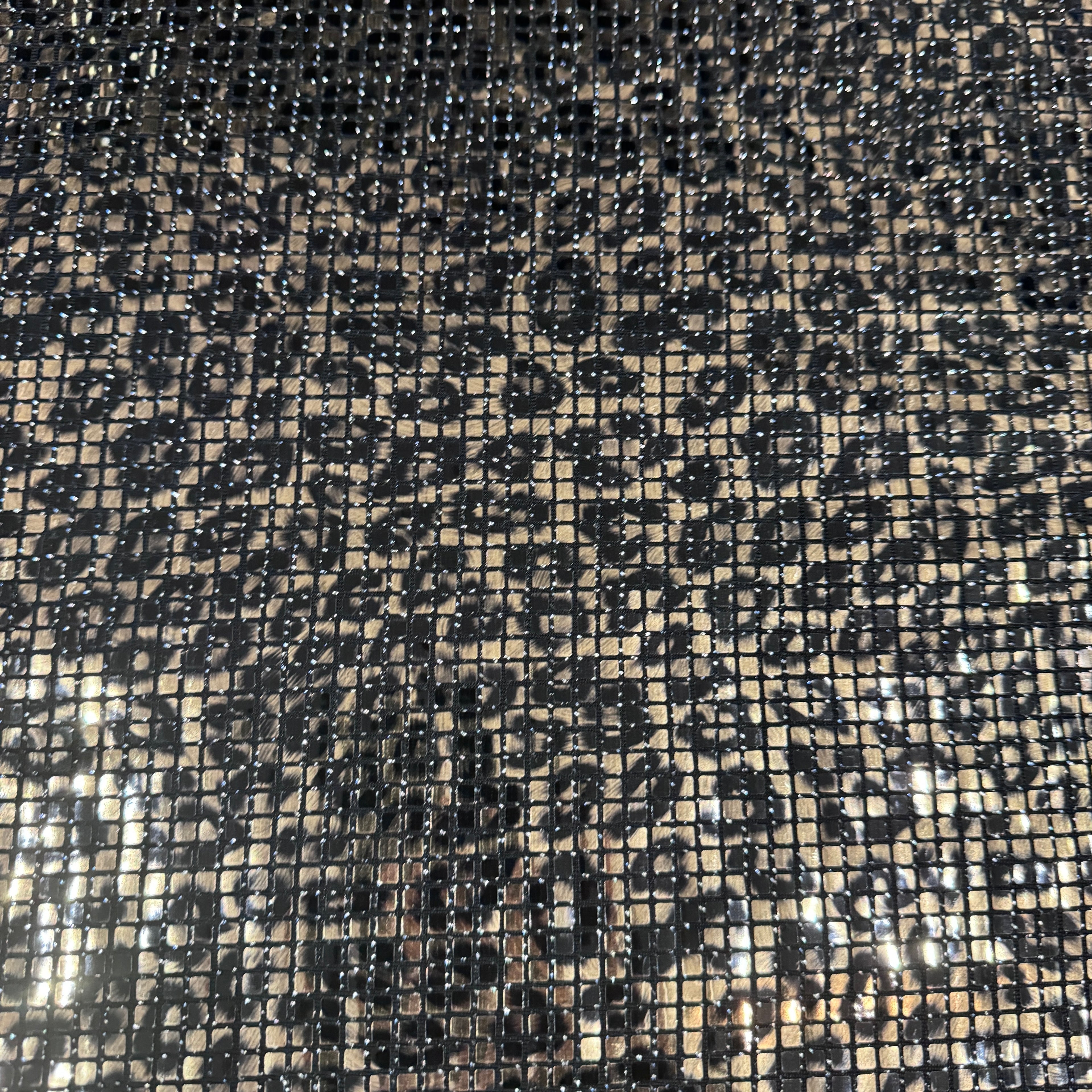 Shiny Leopard Square Sequins Lurex Nylon Stretch Fabric