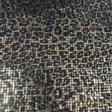 FS1219 Shiny Leopard Square Sequins Lurex Nylon Stretch Fabric