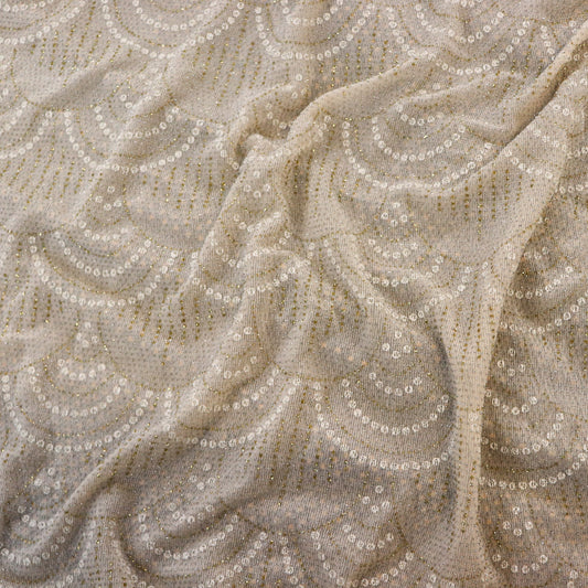 Nude Art Deco Gold Silver Lurex