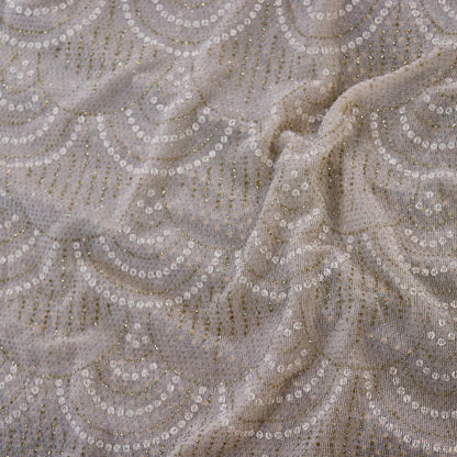 Nude Art Deco Gold Silver Lurex