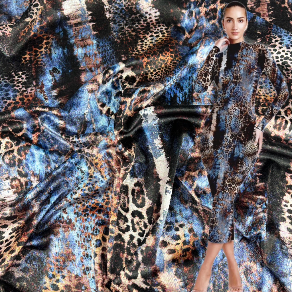Navy Leopard Skin