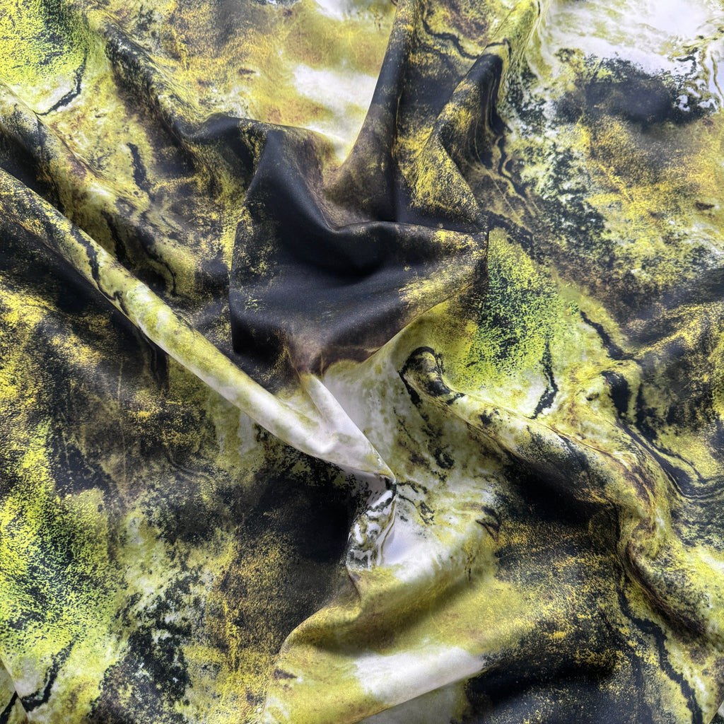 Cold Wolf Tie Dye Print Scuba Stretch Knit Fabric