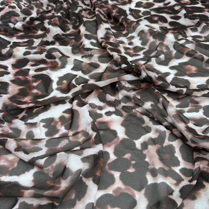 FS1270 Leopard Spots Print Jersey Stretch Power Mesh Fabric