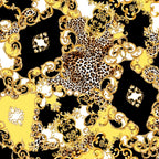 Leopard Brocade Swirl Fabric