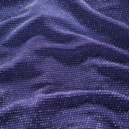 Royal Blue Silver Shiny Lurex