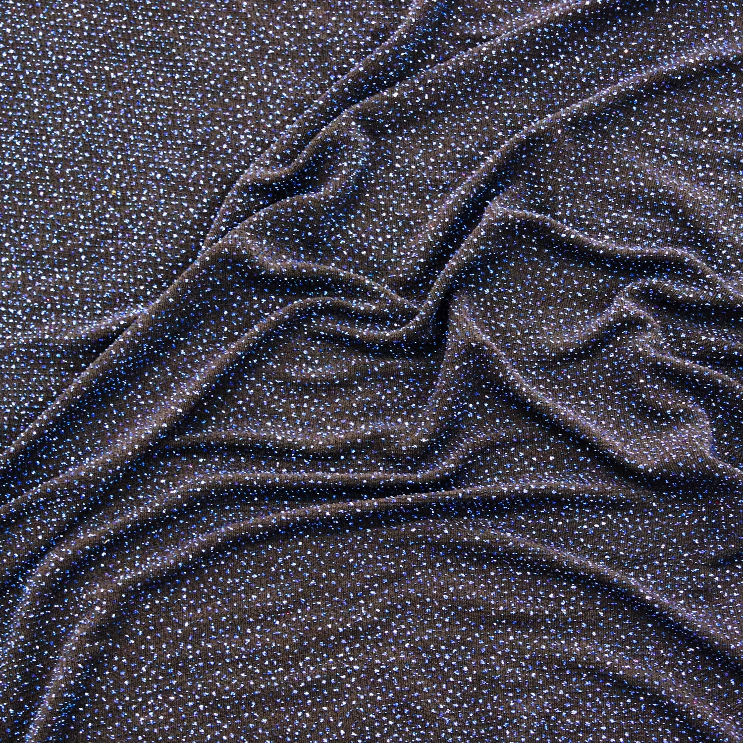 Close-up of black glittery fabric texture