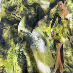 Cold Wolf Tie Dye Print Scuba Stretch Knit Fabric