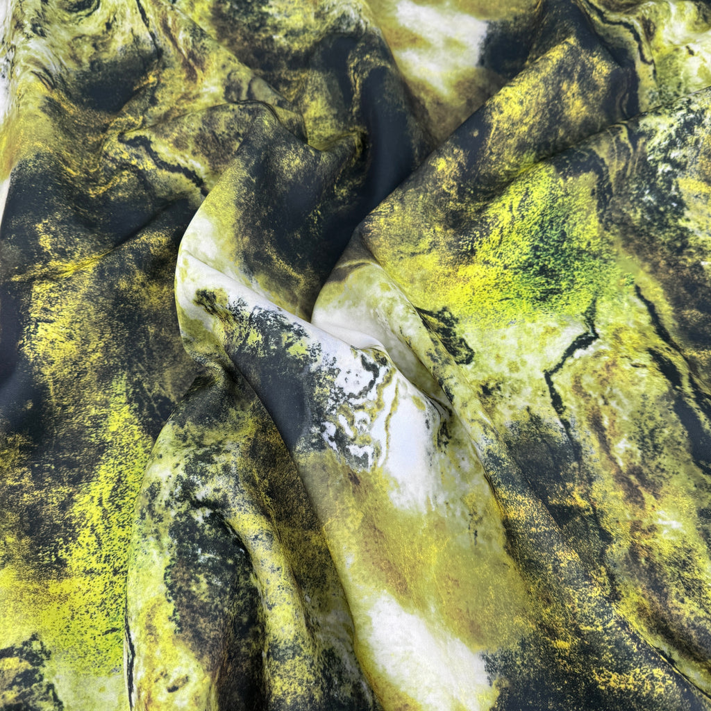 Cold Wolf Tie Dye Print Scuba Stretch Knit Fabric