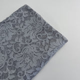 FS509_1 Grey Glitter Floral Lace | Fabric | drape, Fabric, fashion fabric, Floral Leopard, Lace, Plain, SALE, Sequins, sewing, Stretchy, textured | Fabric Styles