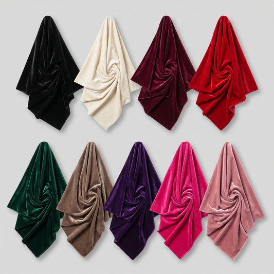 Plain Luxury Soft Velvet Stretch Fabric