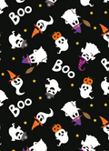 Cute Halloween Ghosts Jersey Fabric