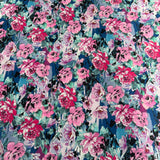 FS1239 Rose Floral Spandex All Way Stretch Fabric