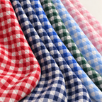 Gingham Check Diamond Jacquard Stretch Fabric – 10 Colours