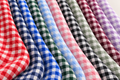 Gingham Check Diamond Jacquard Stretch Fabric – 10 Colours