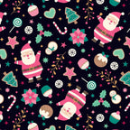 Santa & Sweets Christmas Fabric