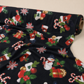 Christmas Stockings Fabric | Novelty Print on Black