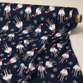 Navy Christmas Gnome Fabric