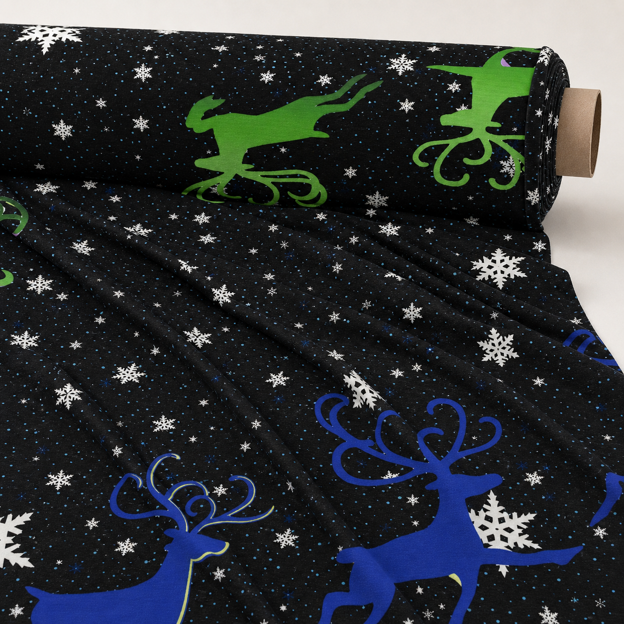 Santas Nightsky Santa Fabric
