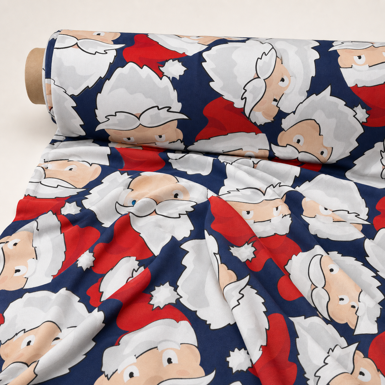 Santa Head Santa Fabric