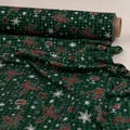 Tartan Plaid Christmas Fabric | Green Check Novelty Print