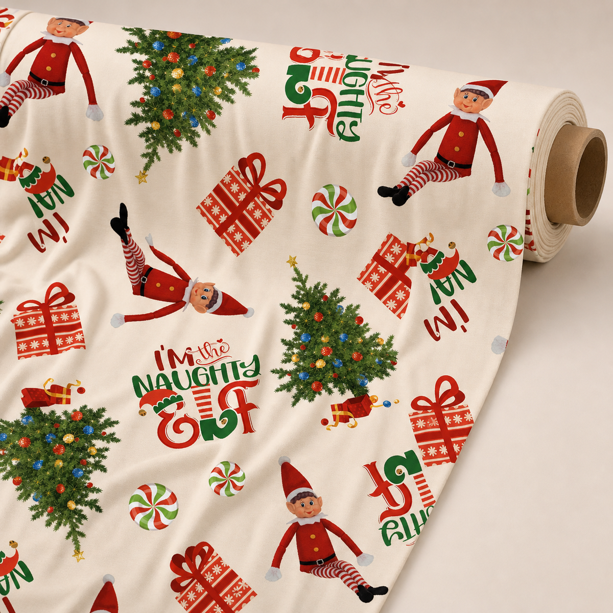 Naughty Elf Elf Fabric