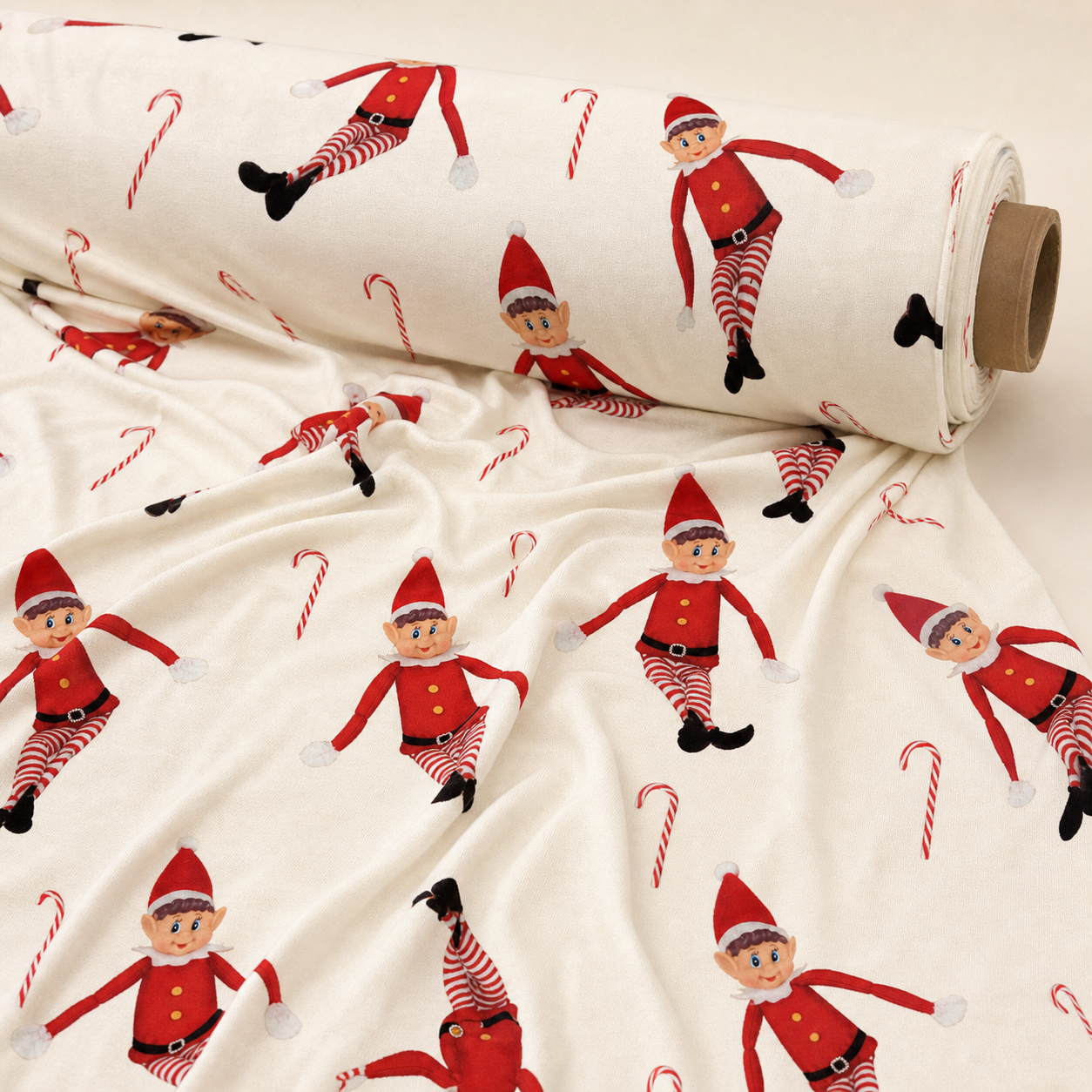 Sitting Elf Doll Christmas Fabric