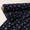 Scattered Snowflake & Star Christmas Fabric