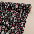 Holly Jolly Scandi Christmas Fabric | Trees, Santa & Snowman Novelty