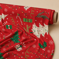 Christmas Doodle Fabric | Festive Icons on Red
