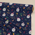 Holly Jolly Christmas Fabric | Santa, Snowman & Polar Bear Novelty
