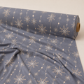Snowflake Garland Fabric | Gold Snowflake String Print