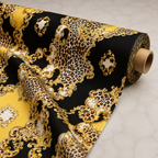 Leopard Brocade Swirl Fabric