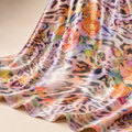 Floral Leopard Animal Print Stretch Satin Dress Fabric