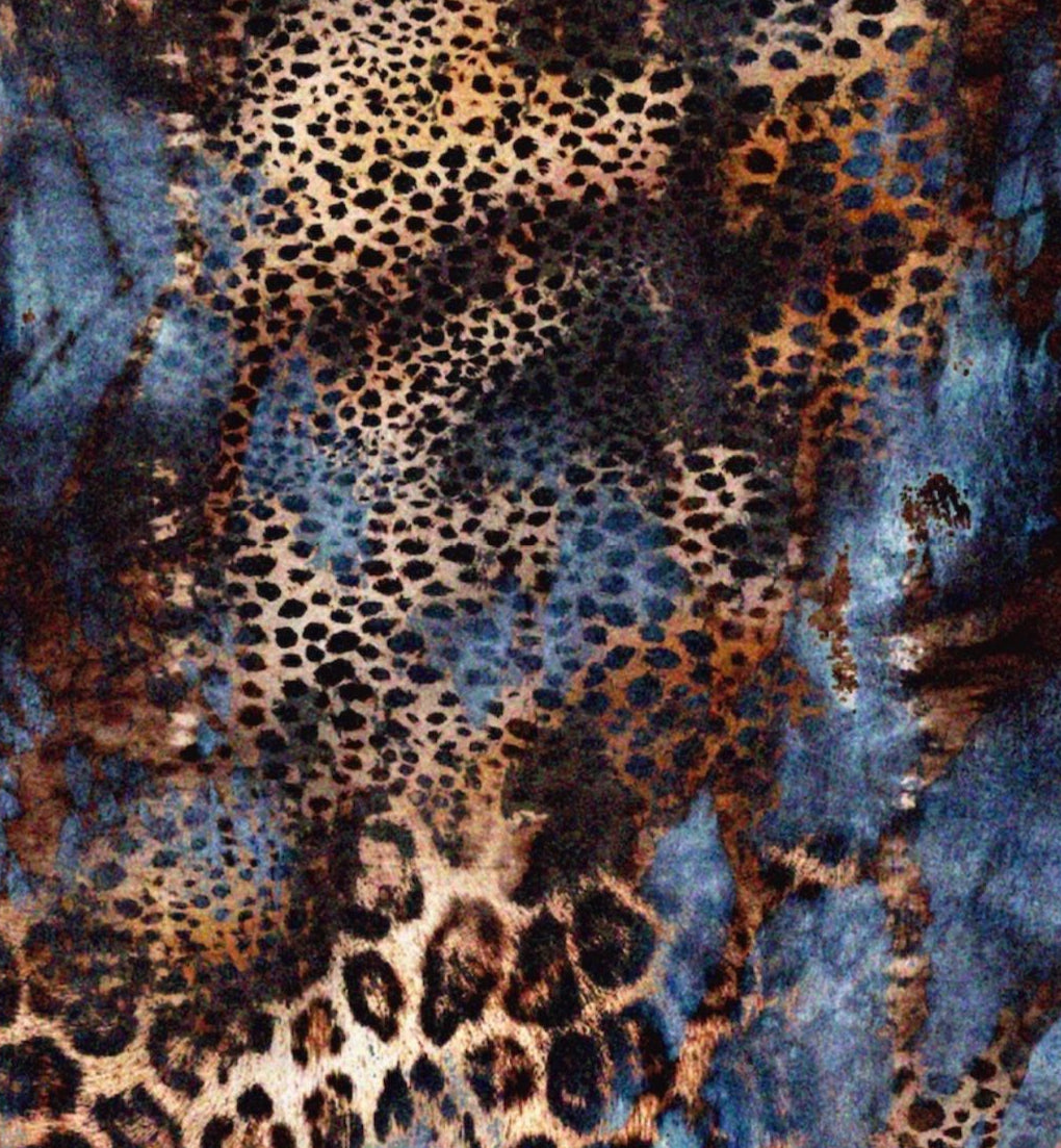 Navy Leopard Skin