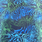 FS1237 Animal Tie Dye Spandex All Way Stretch Fabric Blue Green