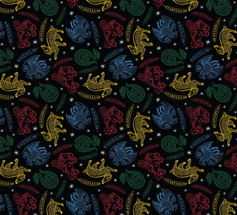 FS635_42 Harry Potter – house Tonal Cotton Fabric