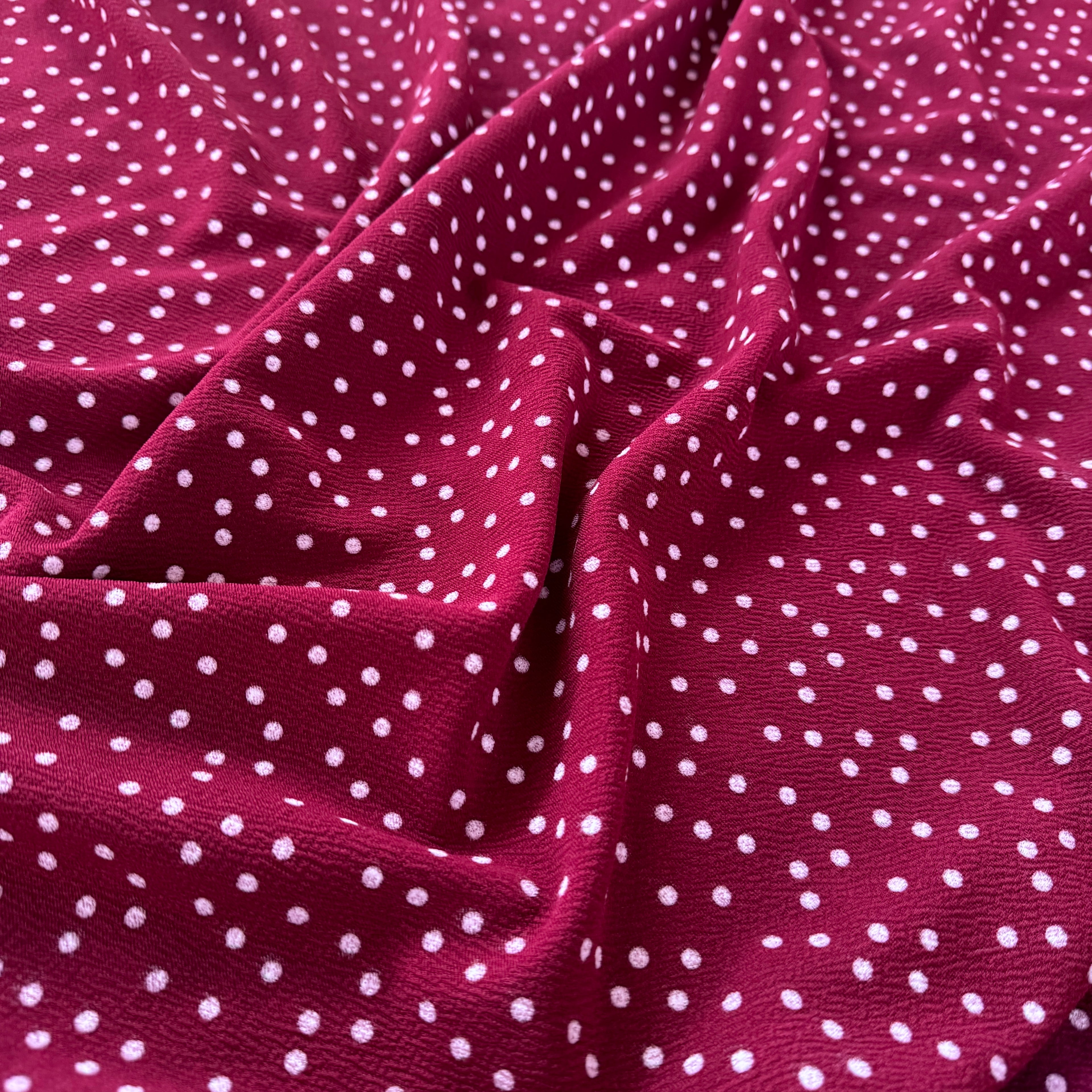 Polka Dots Liverpool Fabric Stretch Lightweight Material