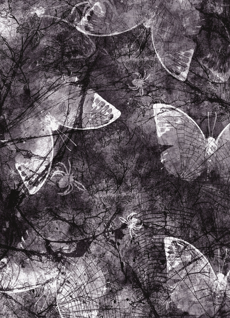 Vintage Grunge Butterfly Fabric